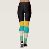 Leggings Bandes de bandes multicolores (Dos)