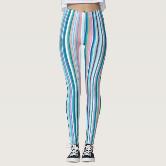 Leggings - Bandes de bonbons (Devant)