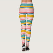 Leggings Bandes de couleurs à thème de plage (Dos)