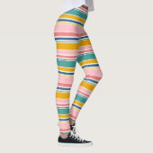 Leggings Bandes de couleurs à thème de plage (Droite)