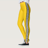 Leggings Bandes de course jaunes (Gauche)