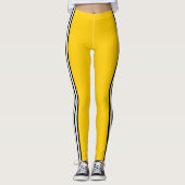 Leggings Bandes de course jaunes (Devant)
