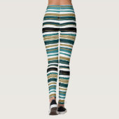 Leggings Bandes de parties scintillant verte et or (Dos)