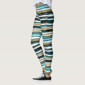 Leggings Bandes de parties scintillant verte et or (Gauche)