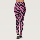 Leggings Bandes de Poster de animal rose et noir (Dos)