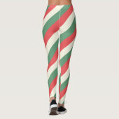 Leggings Bandes de Sucre de canne classique rouge, blanc et (Dos)