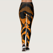 Leggings Bandes de tigres orange et noir (Dos)