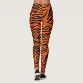 Leggings Bandes de tigres orange et noir (Dos)