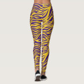 Leggings Bandes de tigres pourpres et dorées (Dos)