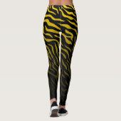 Leggings Bandes de Zèbre Jaune et Noir : Légendes élégantes (Dos)