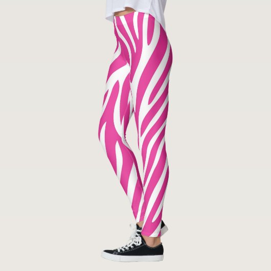 Leggings Bandes de zèbre rose (Gauche)