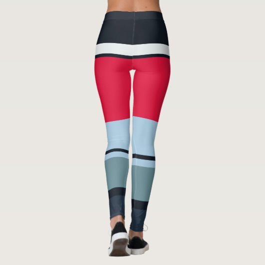 Leggings Bandes Décontractées multicolores (Dos)