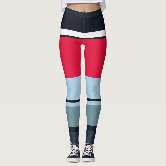 Leggings Bandes Décontractées multicolores (Devant)