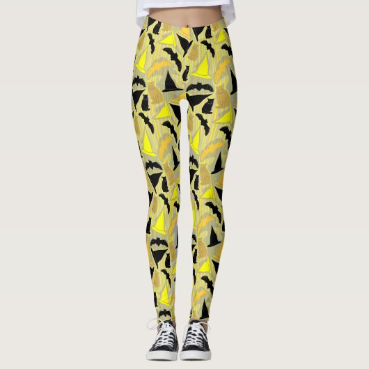 Leggings Bandes d'Halloween en cuisine (Devant)