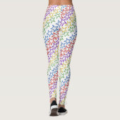 Leggings - Bandes diagonales d'étoiles colorées (Dos)