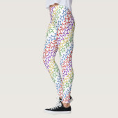 Leggings - Bandes diagonales d'étoiles colorées (Gauche)