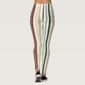 Leggings Bandes d'olivier, de vert et de rouge (Dos)