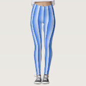 Leggings Bandes d'ombre bleues (Devant)
