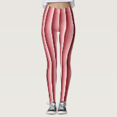 Leggings Bandes d'ombre rouges (Devant)