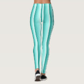 Leggings Bandes d'ombre turquoise (Dos)