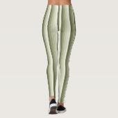 Leggings Bandes d'ombre vert olive (Dos)