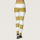 Leggings Bandes d'or, Blancs, Motif rayé (Dos)