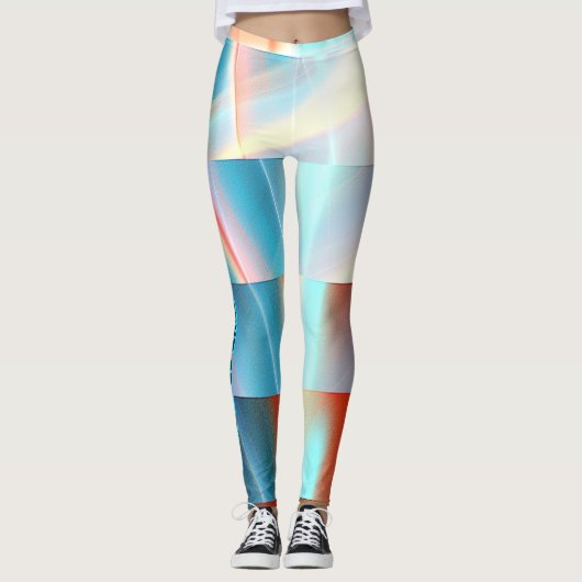 Leggings Bandes du coucher du soleil (Devant)
