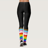 Leggings Bandes du drapeau de progrès LGBTQ+ (Dos)