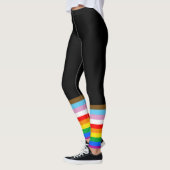 Leggings Bandes du drapeau de progrès LGBTQ+ (Gauche)
