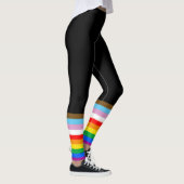 Leggings Bandes du drapeau de progrès LGBTQ+ (Droite)