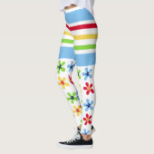 Leggings Bandes et légendes de fleurs (Gauche)