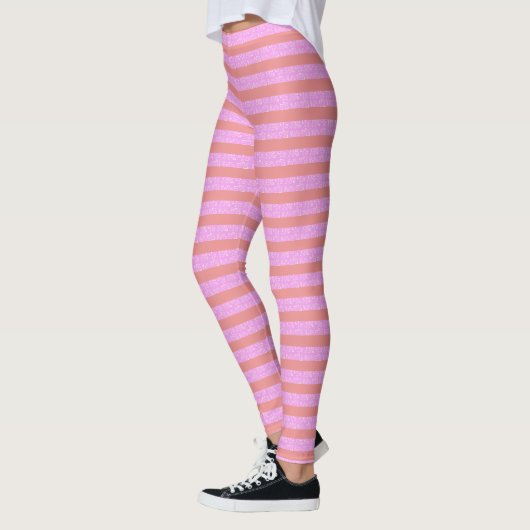 Leggings Bandes géométriques roses (Gauche)