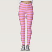 Leggings Bandes géométriques roses (Devant)