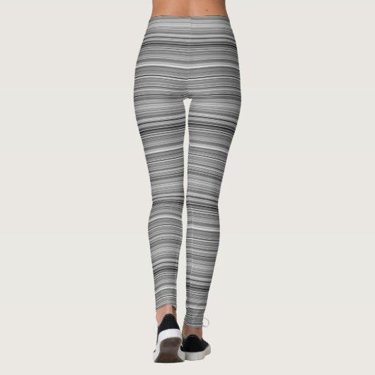 Leggings Bandes gris mignonnes (Dos)