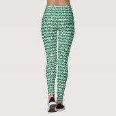 Leggings Bandes horizontales organiques - Vert forestier (Dos)