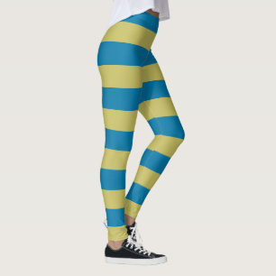 Leggings bandes jaune et bleu