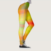 Leggings Bandes lumineuses rouges jaunes vert orange abstra (Droite)
