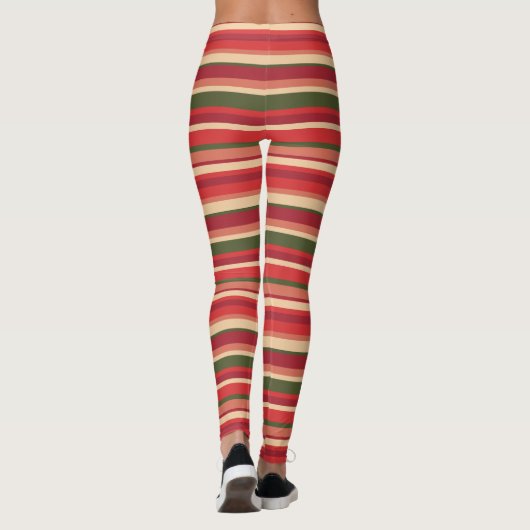 Leggings Bandes multicolores rétro (Dos)