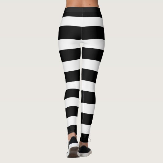 Leggings Bandes noir et blanc (Dos)
