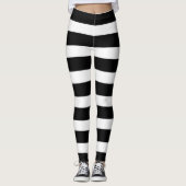 Leggings Bandes noir et blanc (Devant)