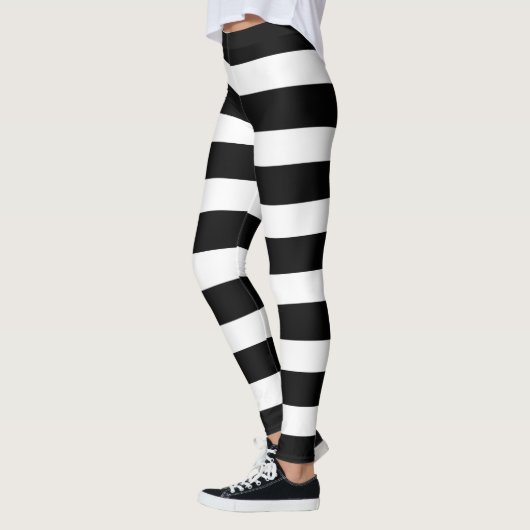 Leggings Bandes noir et blanc (Gauche)