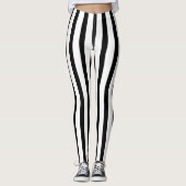 Leggings Bandes noires et blanches (Devant)
