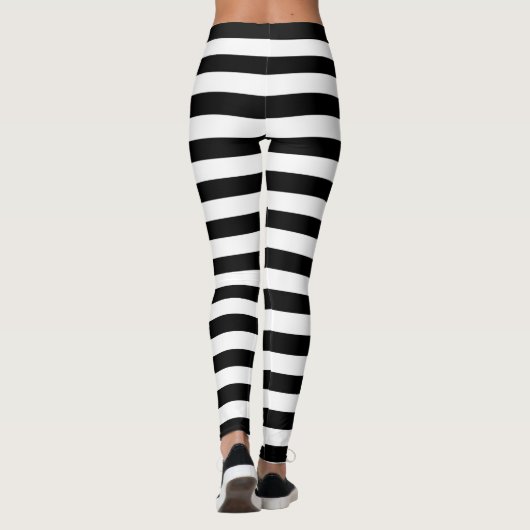 Leggings Bandes noires et blanches (Dos)