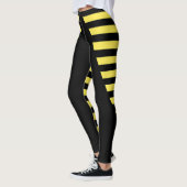 Leggings Bandes noires et jaunes (Gauche)