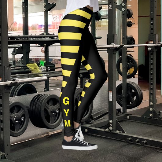 Leggings Bandes noires et jaunes