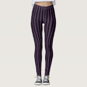 Leggings Bandes noires et violettes (Devant)