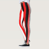 Leggings Bandes noires rouges et blanches (Gauche)