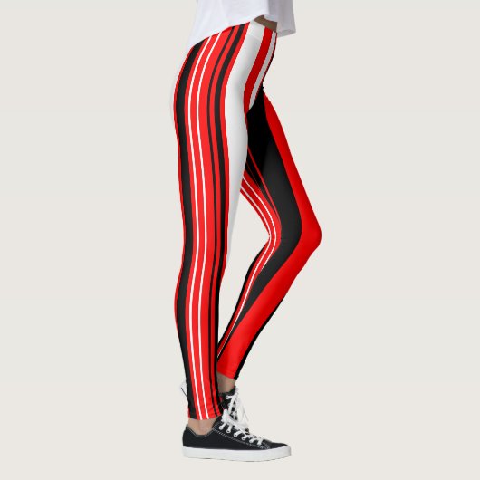 Leggings Bandes noires rouges et blanches (Droite)