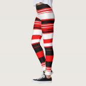Leggings Bandes noires rouges et blanches (Gauche)