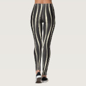 Leggings Bandes ondulées dorées, texture luxueuse (Dos)